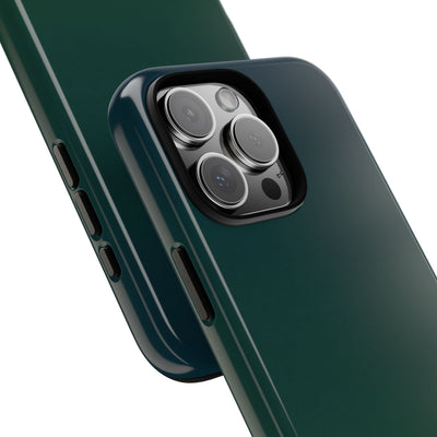 Green Tough Phone Case for iPhone - Midnight Pine Horizon