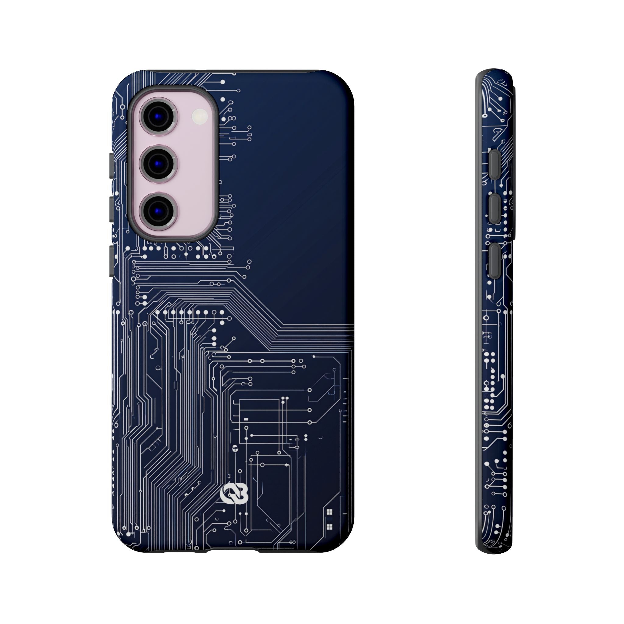 Blue Tough Phone Case for Samsung - Cobalt Data Stream