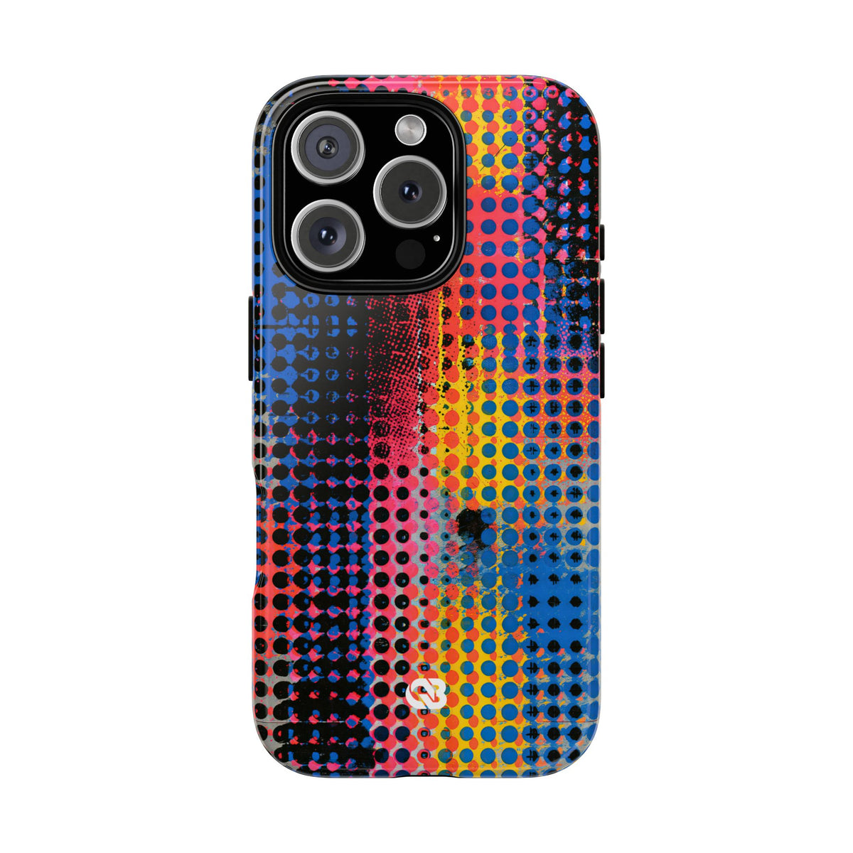 Chromatic Halftone Grid · Tough Phone Case for iPhone · Blue