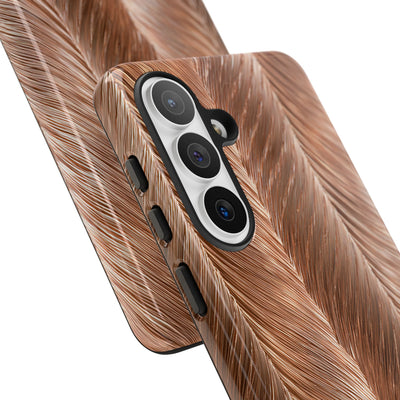 Rose Gold Weave · Tough Phone Case for Samsung · Brown