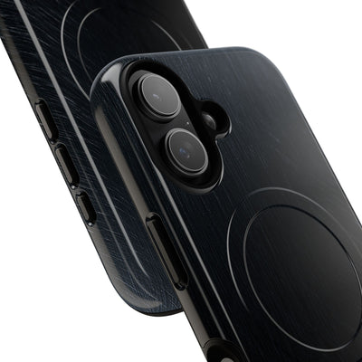 Black Tough 2.0 Magsafe Phone Case for iPhone - Midnight Brushed Grain