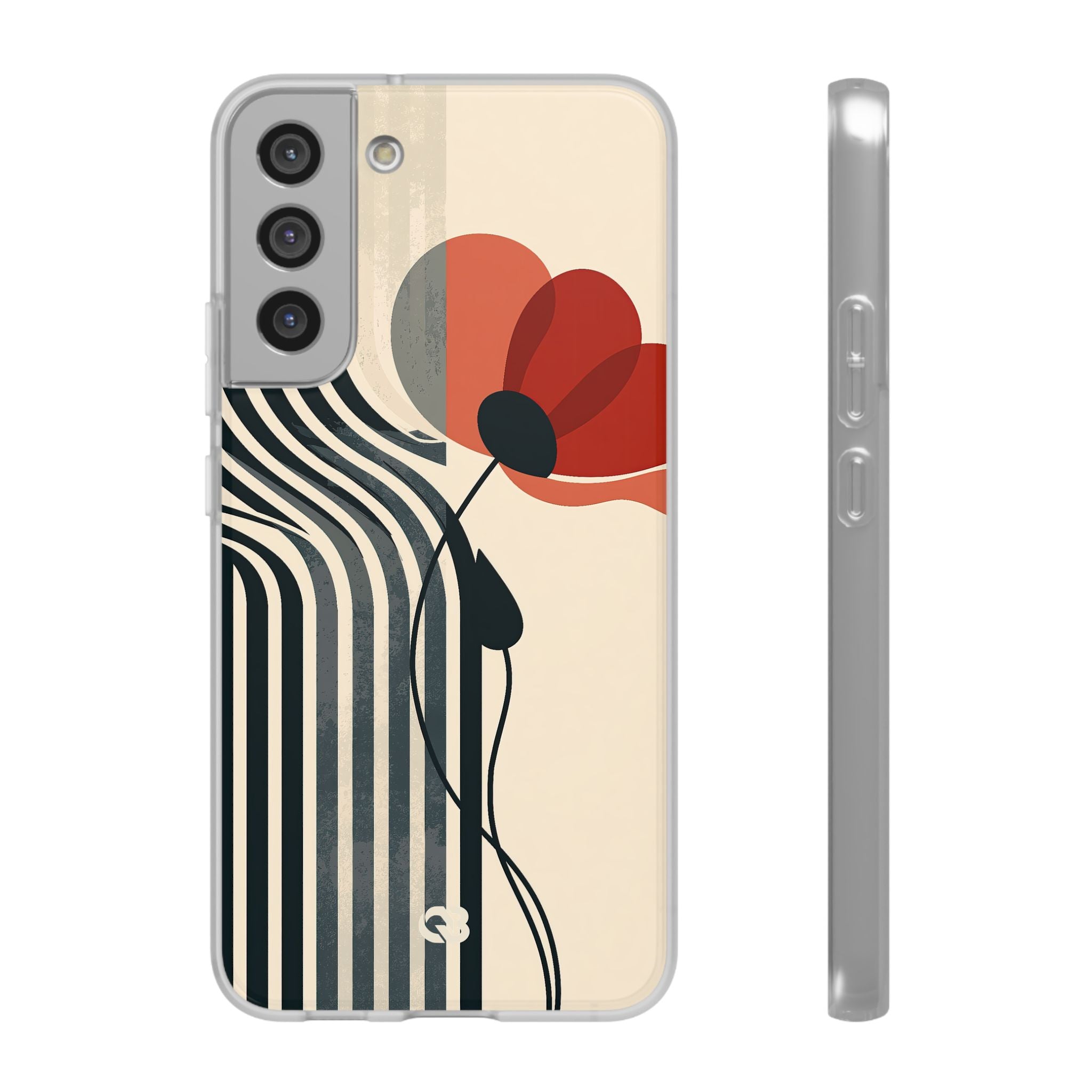 Beige Lite Phone Case for Samsung - Crimson Line Bloom