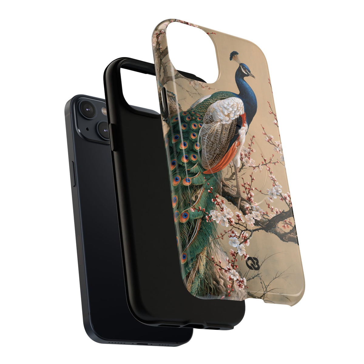 Imperial Peacock Blossom · Tough 2.0 Magnetic Phone Case for iPhone · Beige