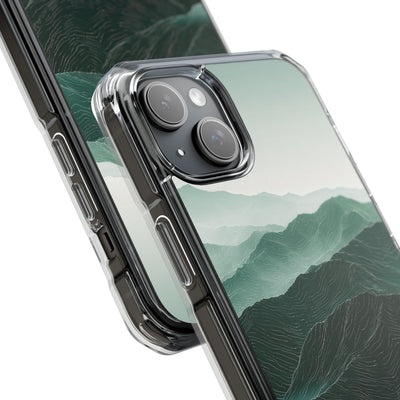 Alpine Mist · Clear Impact Magnetic Phone Case for iPhone · Green