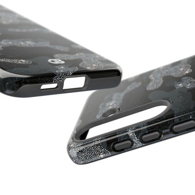 Glitter Shadow Camo · Tough Phone Case for Samsung · Black