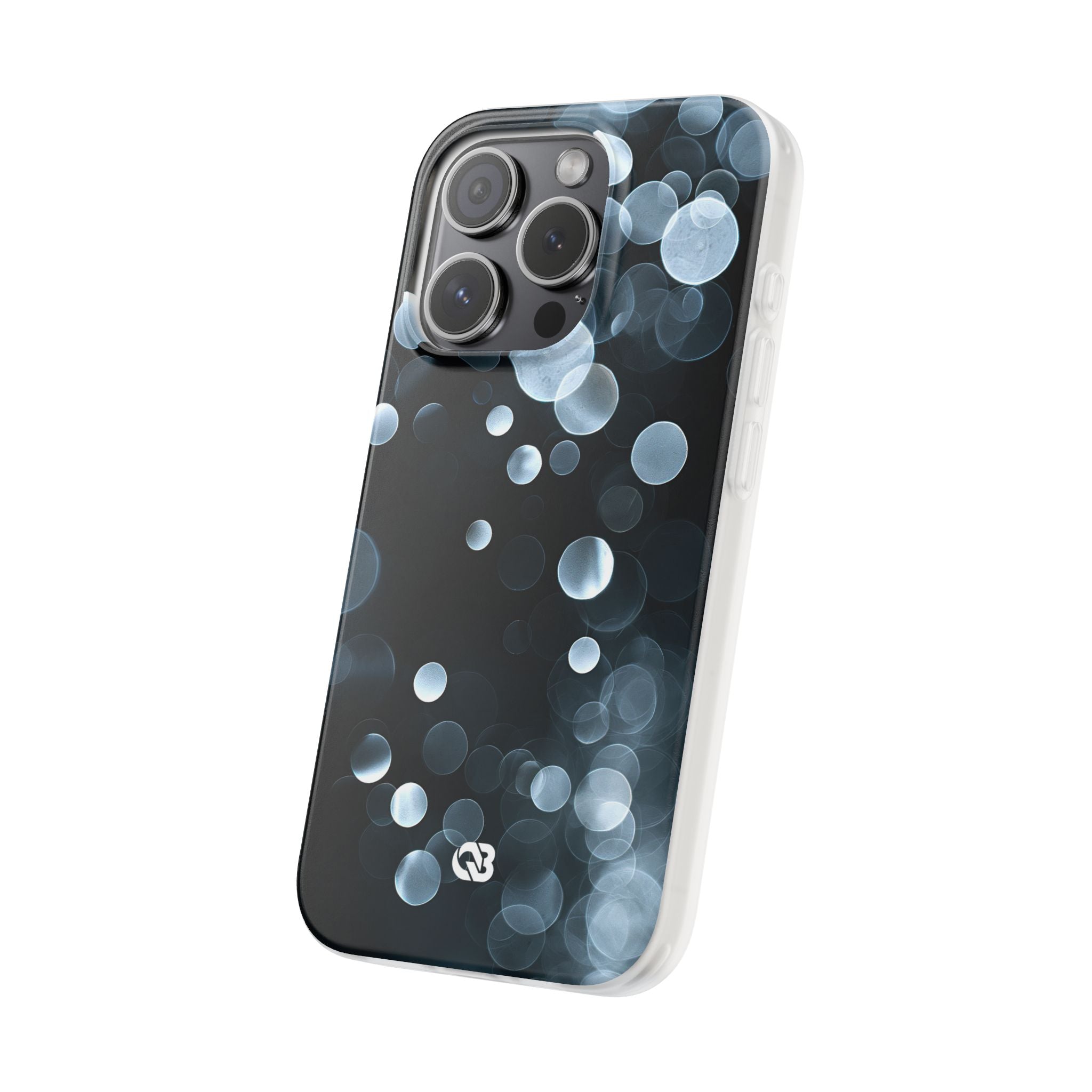 Black Lite Phone Case for iPhone - Silver Orbit Glow