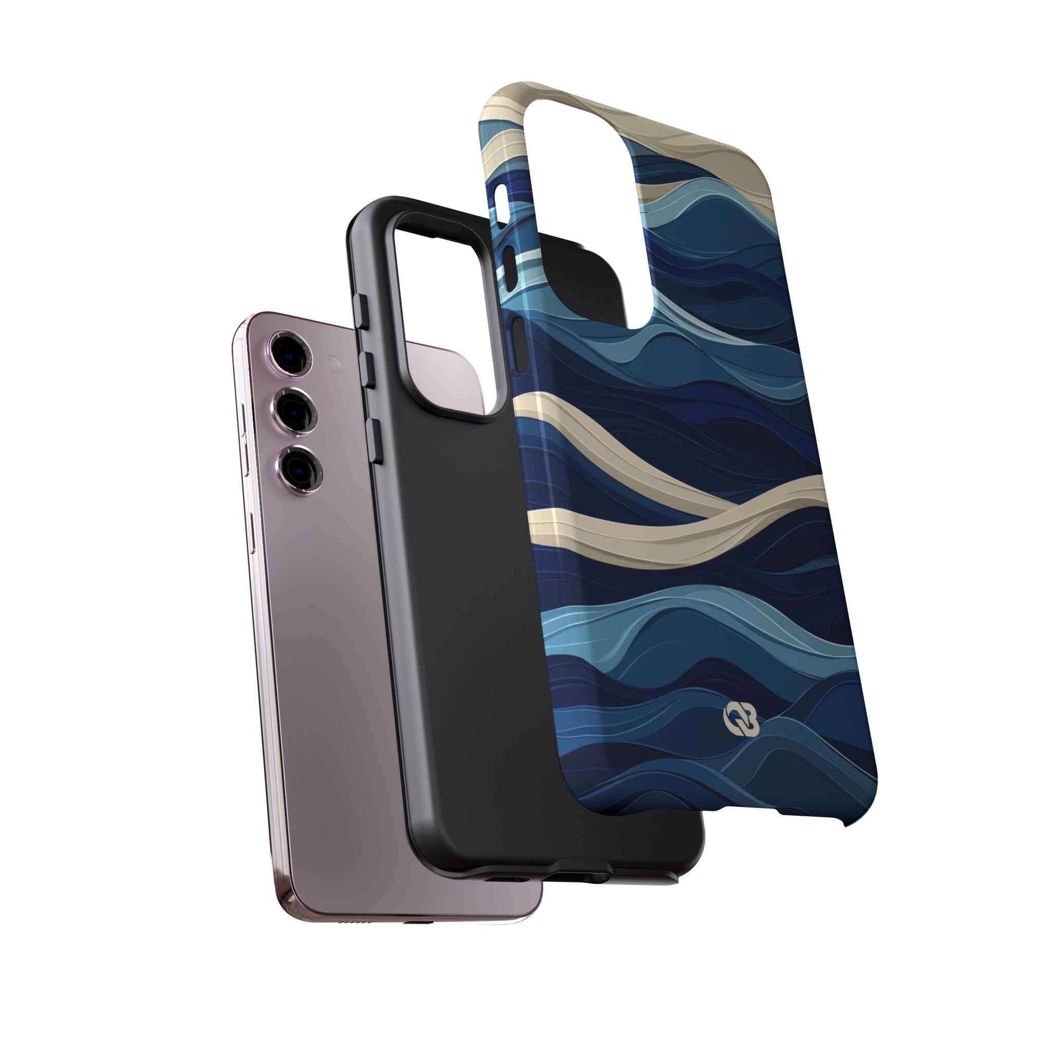Cobalt Coast Layers · Coque de téléphone Tough pour Samsung