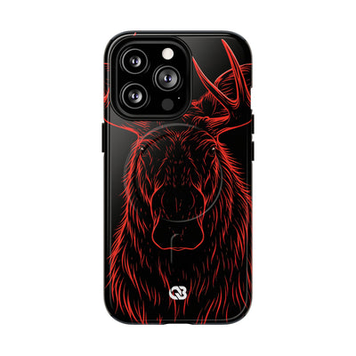 Nordic Moose Contour · Tough 2.0 Magnetic Phone Case for iPhone · Red