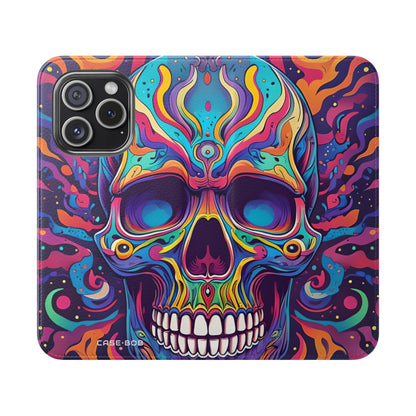 Psychedelic Skull - iPhone 15 Pro Case - Wallet