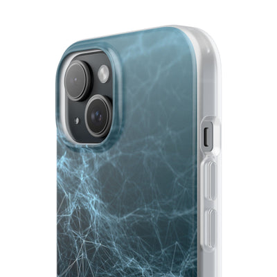 Teal Lite Phone Case for iPhone - Arctic Neural Mesh