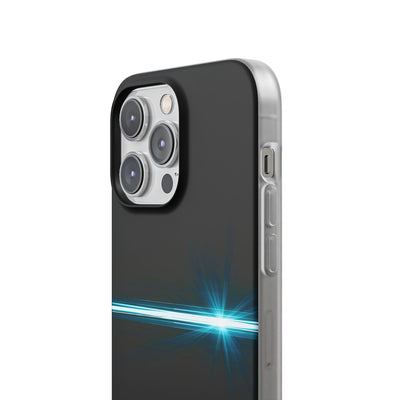Blue Lite Phone Case for iPhone - Electric Cyan Ray