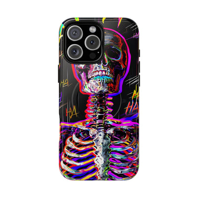 Neon Glitch Skeleton · Tough+ Coque de téléphone pour iPhone · Magsafe