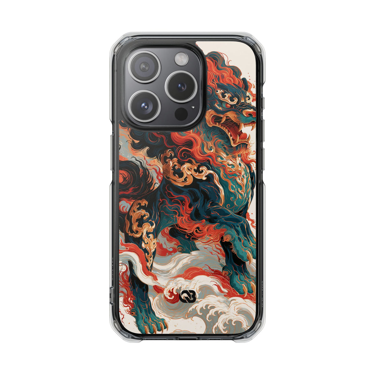 Imperial Shishi · Clear Impact Magnetic Phone Case for iPhone · Teal