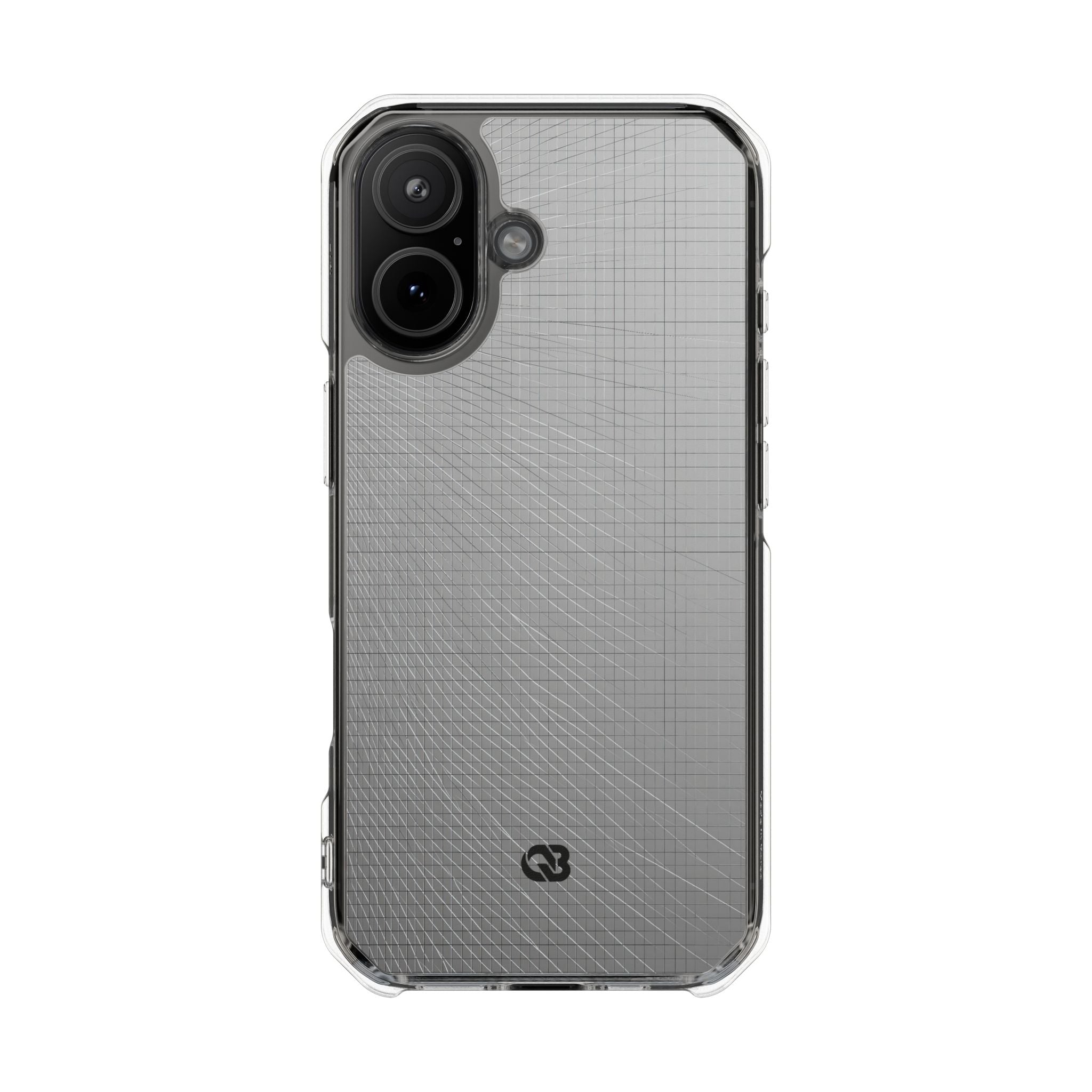 Grey Impact MagSafe Phone Case for iPhone - Chrome Mesh Warp