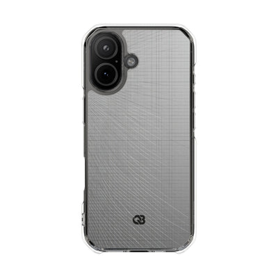Grey Impact MagSafe Phone Case for iPhone - Chrome Mesh Warp