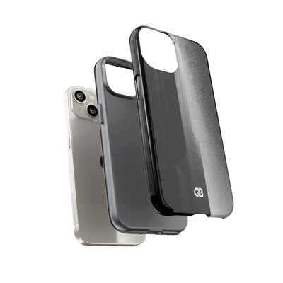 Black Tough Phone Case for iPhone - Brutalist Pixel Monolith
