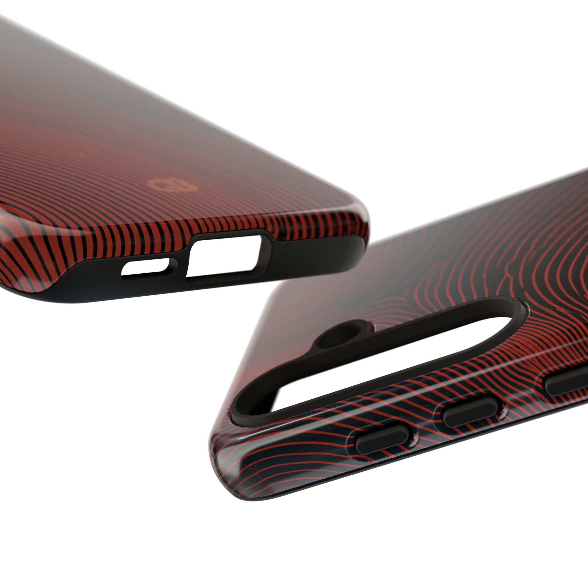 Red Tough Phone Case for Samsung - Terracotta Nerve Map
