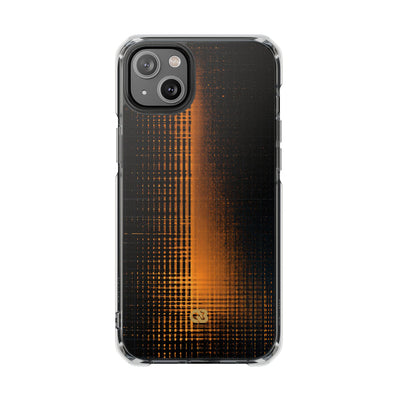 Amber Frequency · Clear Impact Magnetic Phone Case for iPhone · Orange