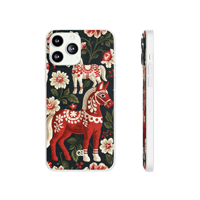 Nordic Dala Meadow · Lite Phone Case for iPhone ·  Red