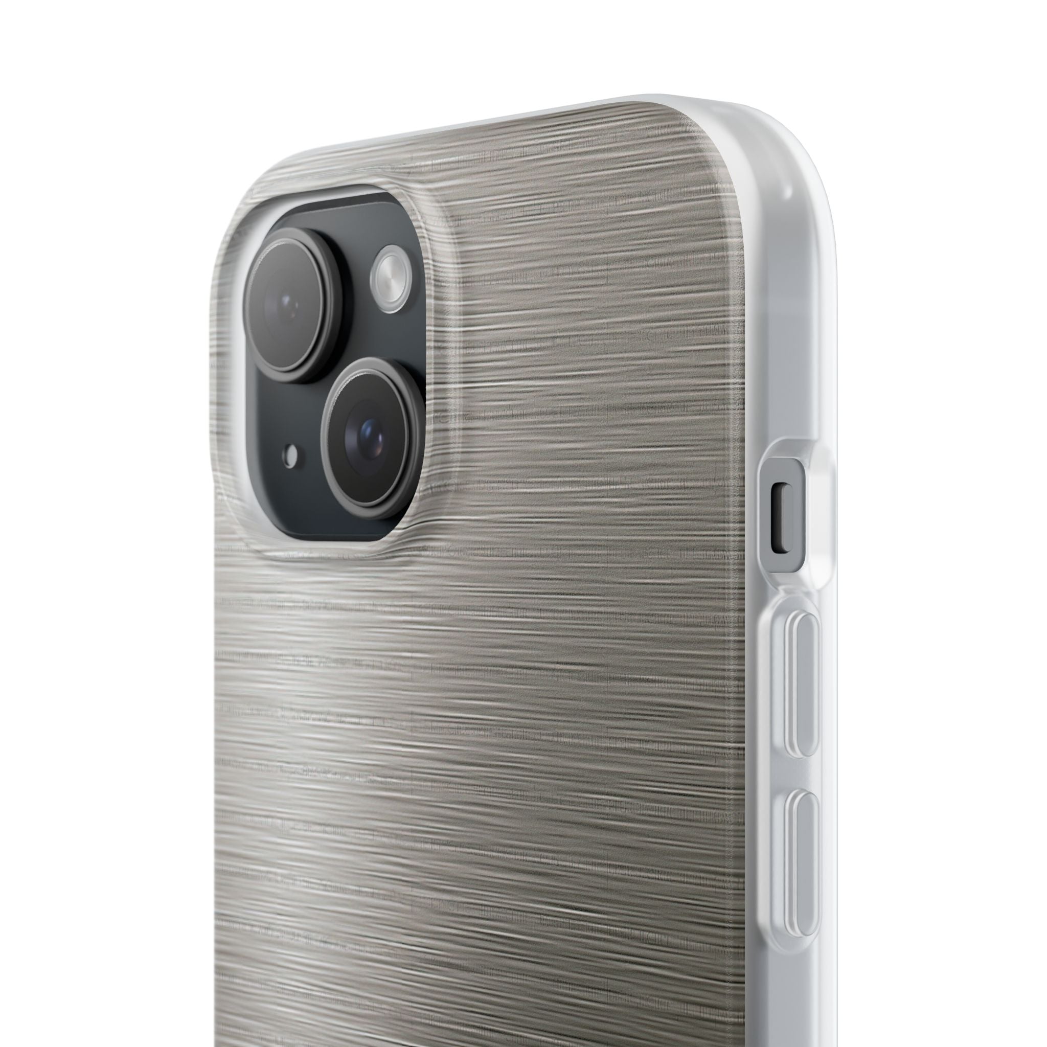 Grey Lite Phone Case for iPhone - Brushed Industrial Steel