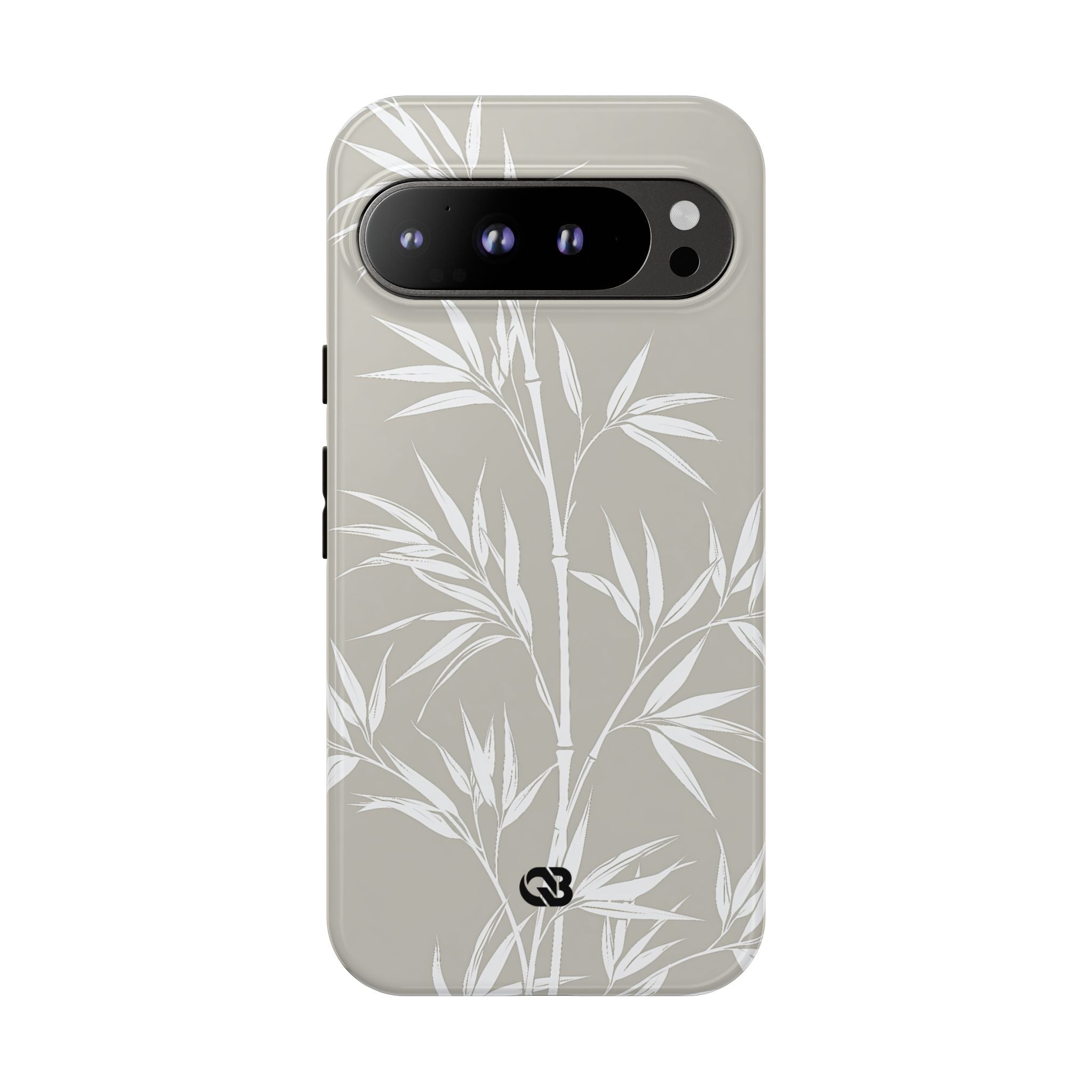 Beige Tough Phone Case for Google Pixel - Sandstone Bamboo Stalks