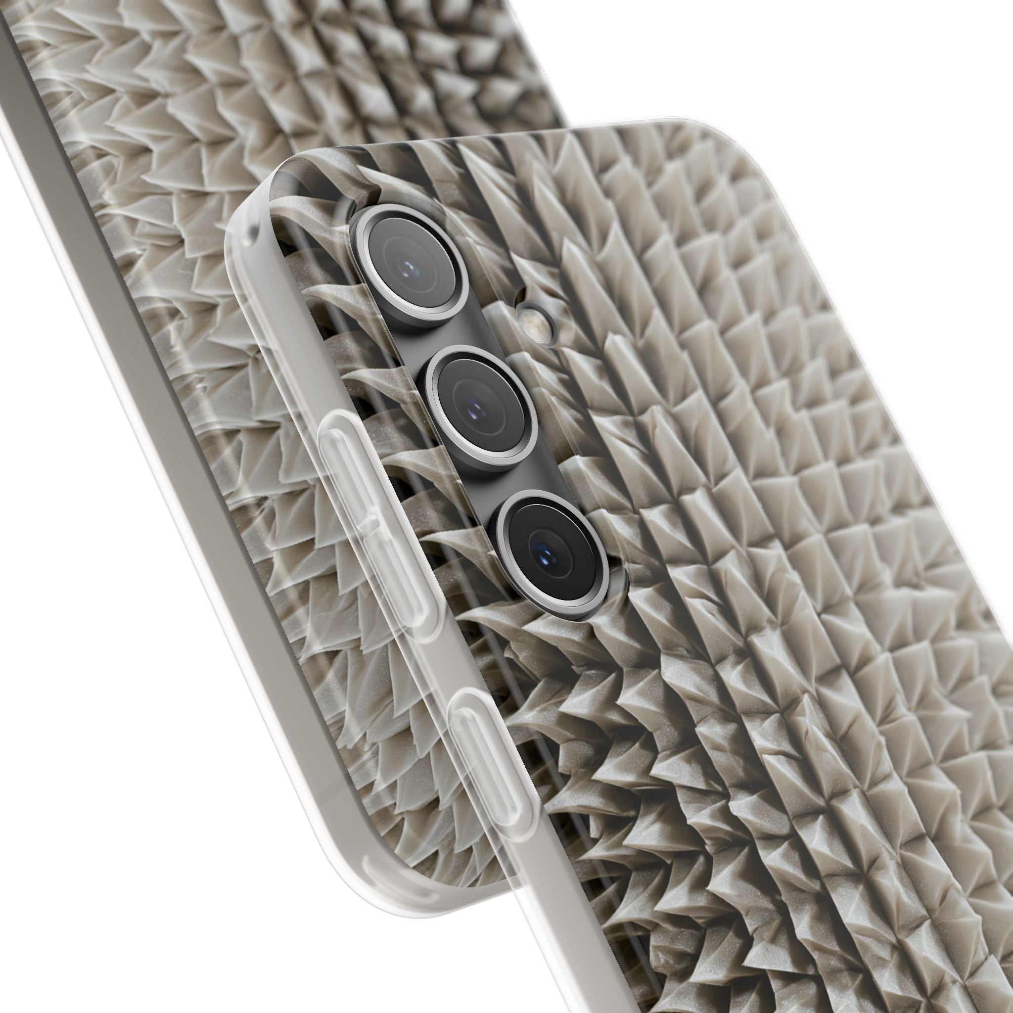 Beige Lite Phone Case for Samsung - Bone Spiked Grid