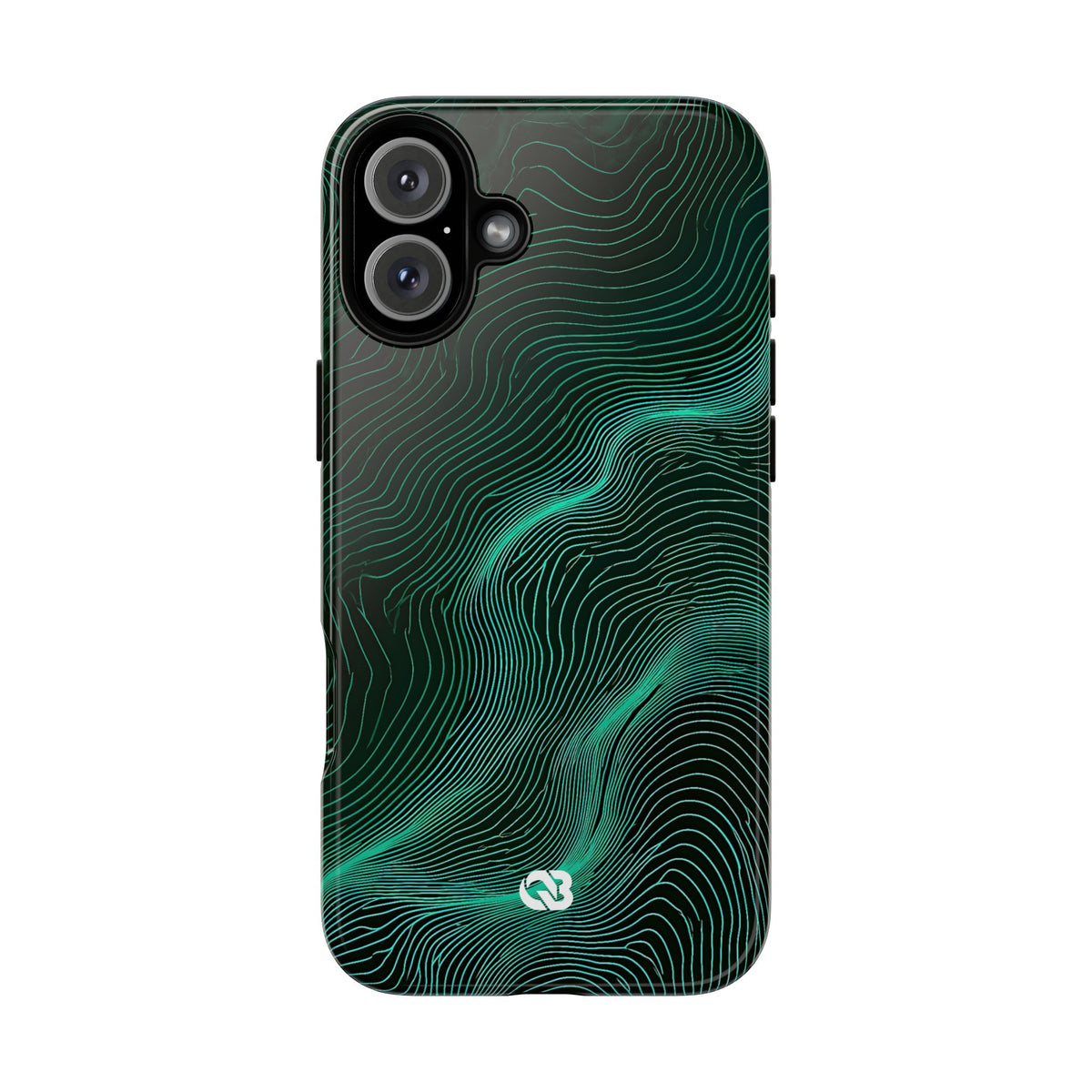 Emerald Topo Ridge · Tough Phone Case for iPhone · Green