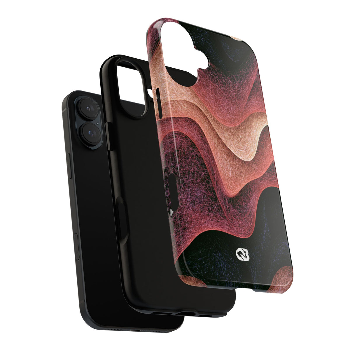 Rose Contour Waves · Tough Phone Case for iPhone · Pink