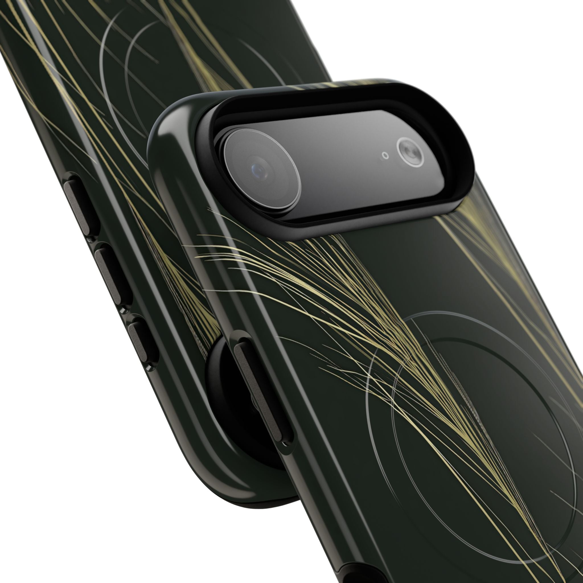 Green Tough 2.0 Magsafe Phone Case for iPhone - Midnight Gilded Grass