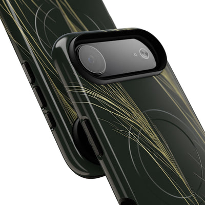 Green Tough 2.0 Magsafe Phone Case for iPhone - Midnight Gilded Grass