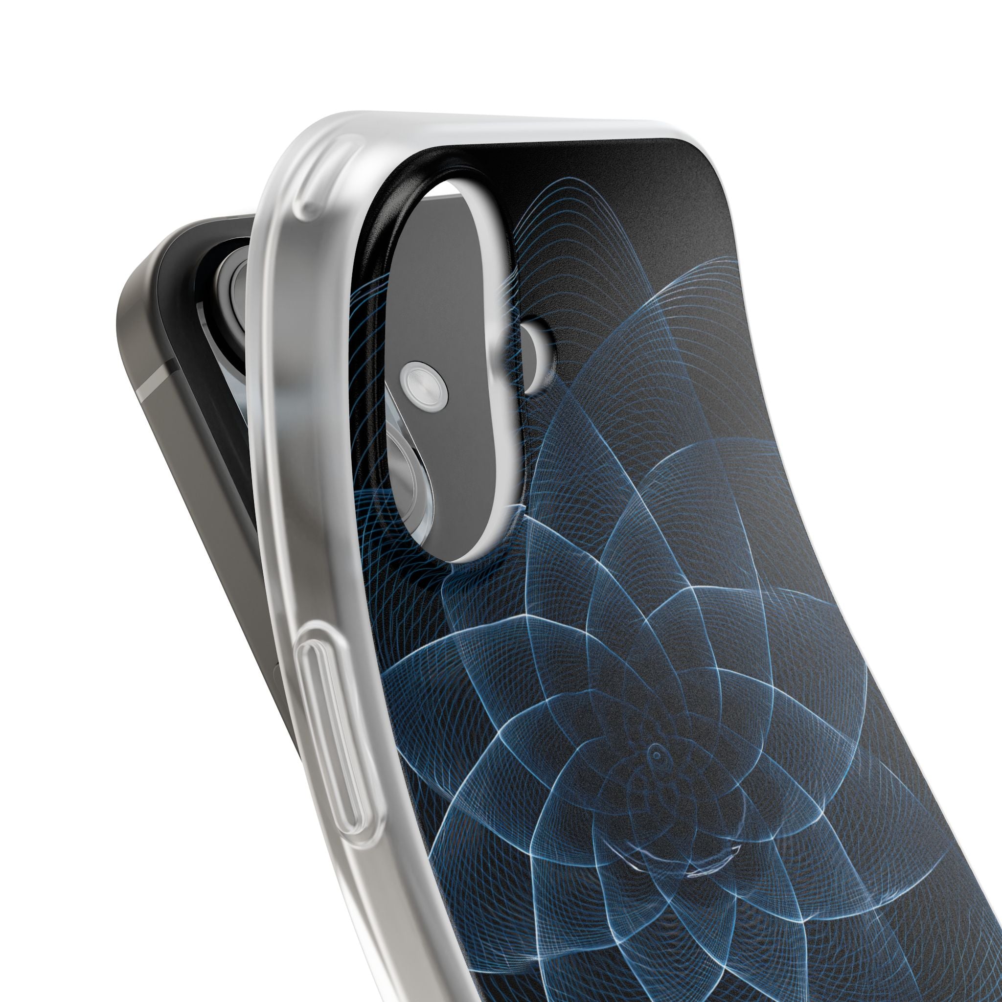 Blue Lite Phone Case for iPhone - Cobalt Geometric Bloom