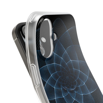 Blue Lite Phone Case for iPhone - Cobalt Geometric Bloom