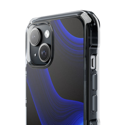 Blue Impact MagSafe Phone Case for iPhone - Electric Cobalt Flow