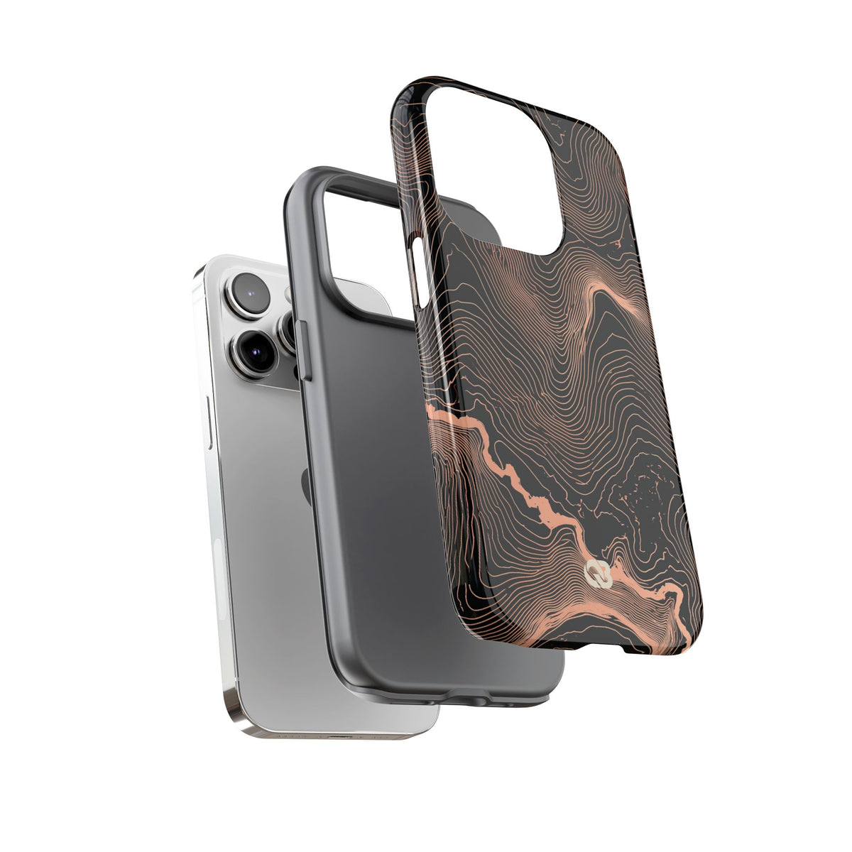 Mesa Elevation Contour · Tough Phone Case for iPhone · Black