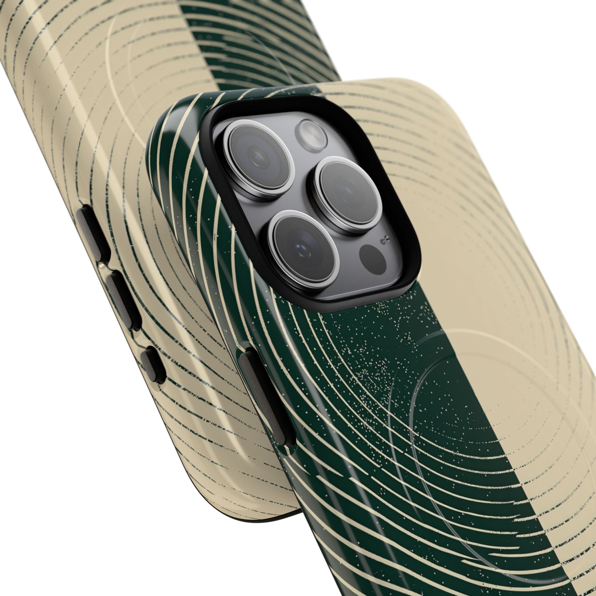 Green Tough 2.0 Magsafe Phone Case for iPhone - Evergreen Split Grain