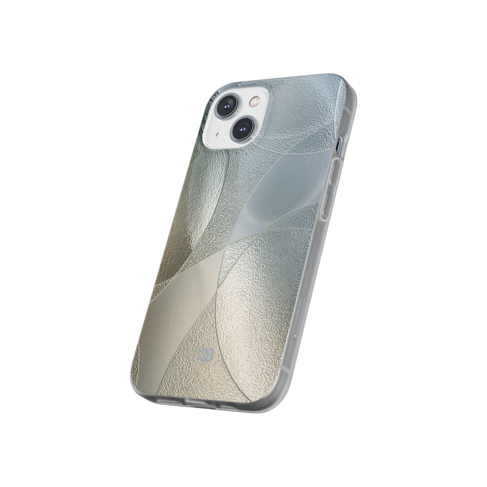 Silver Lite Phone Case for iPhone - Frosted Silver Mosaic