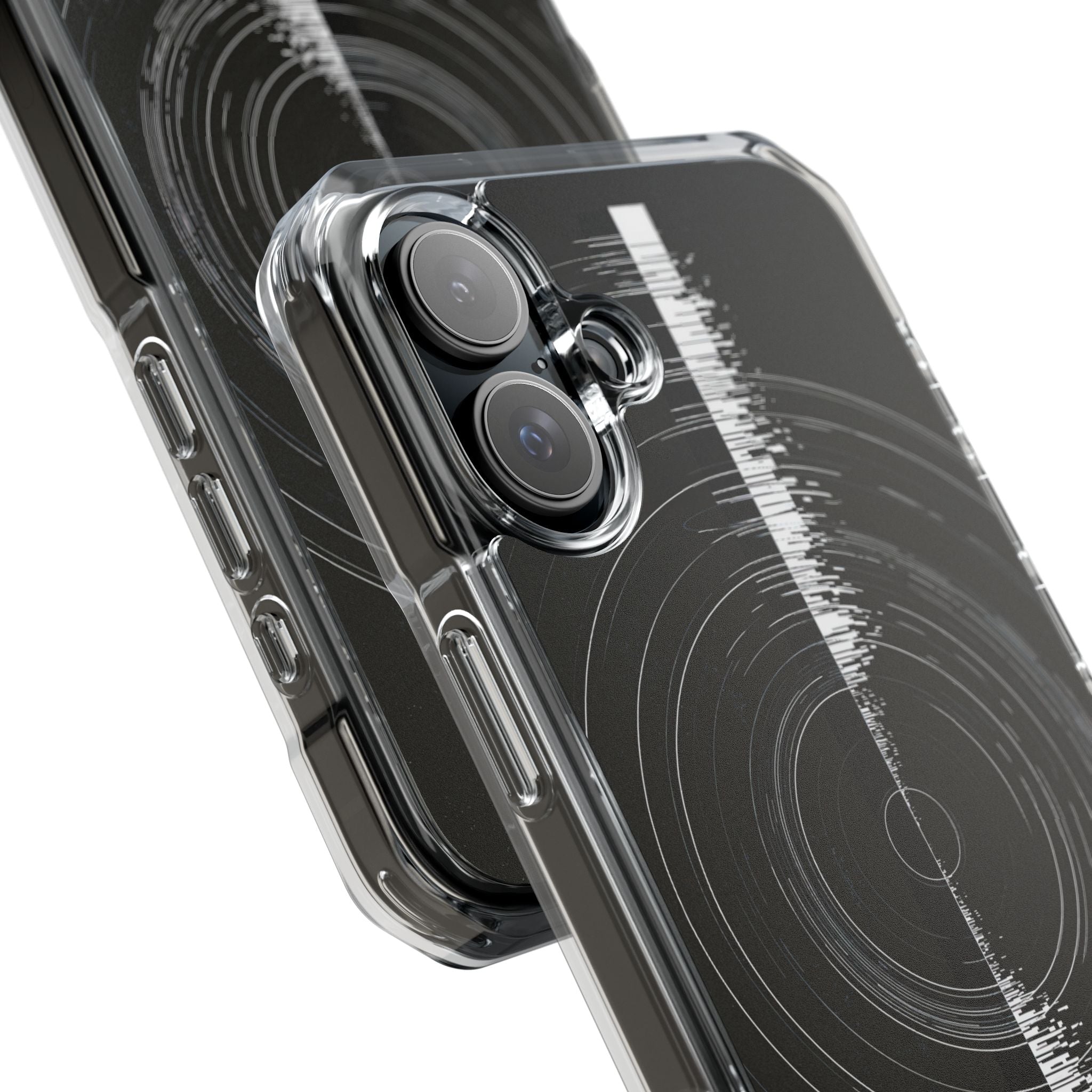 Black Impact MagSafe Phone Case for iPhone - Obsidian Orbital Signal