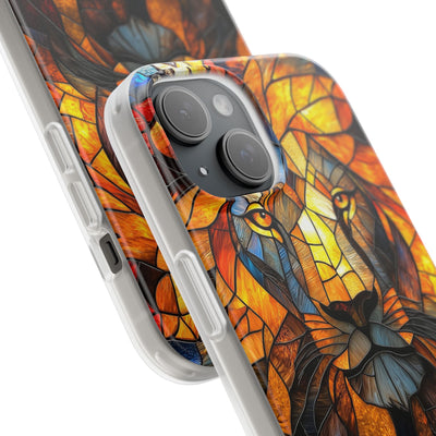Amber Glass Lion · Soft Phone Case for iPhone