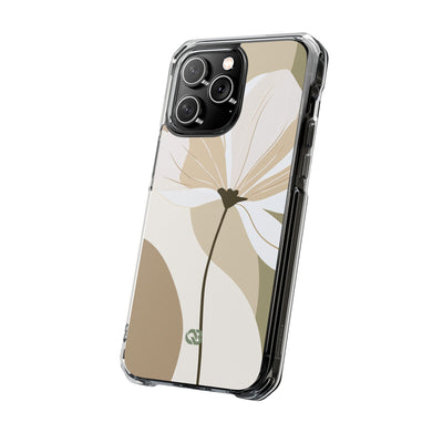 Beige Impact MagSafe Phone Case for iPhone - Sage Linen Magnolia