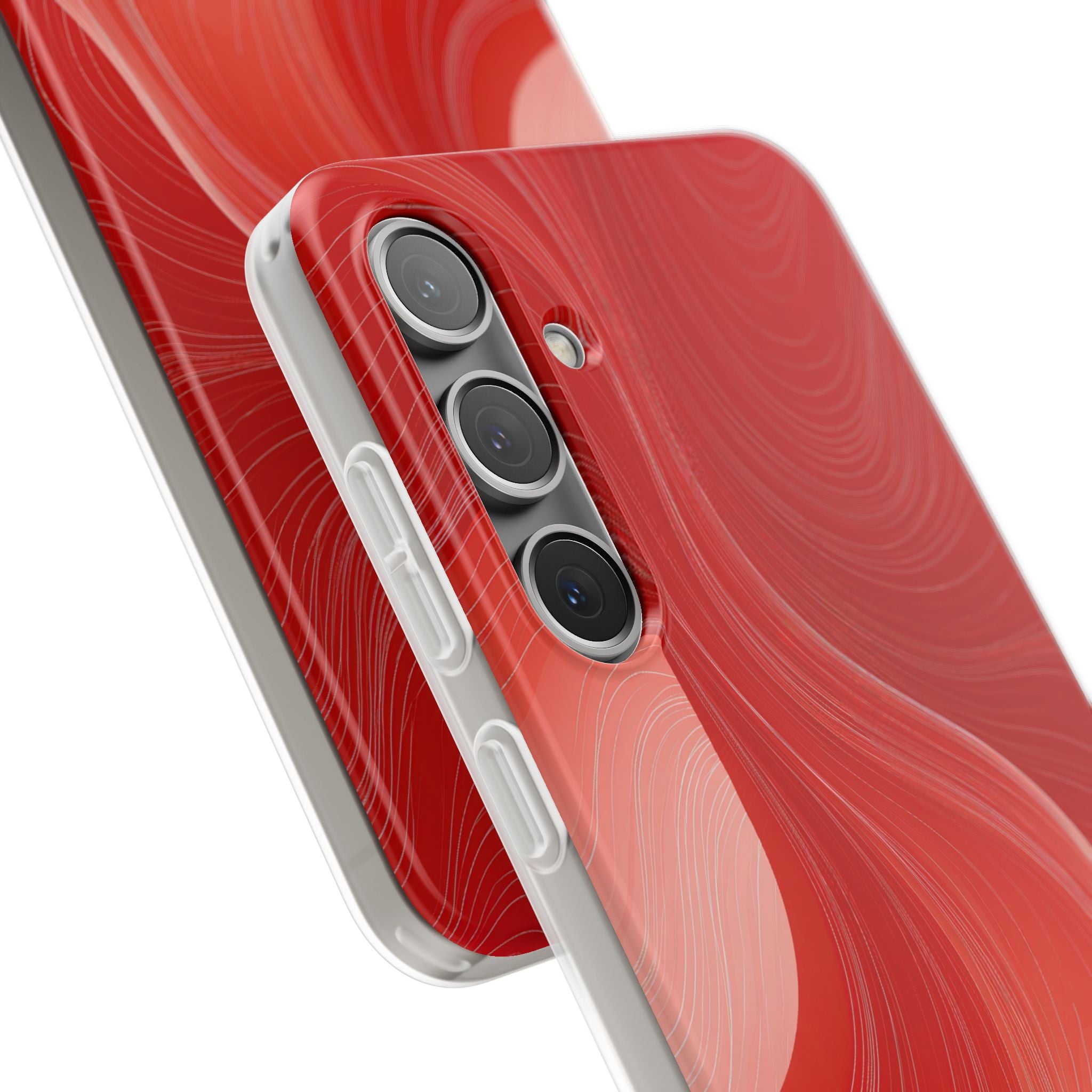 Red Lite Phone Case for Samsung - Crimson Silk Strands