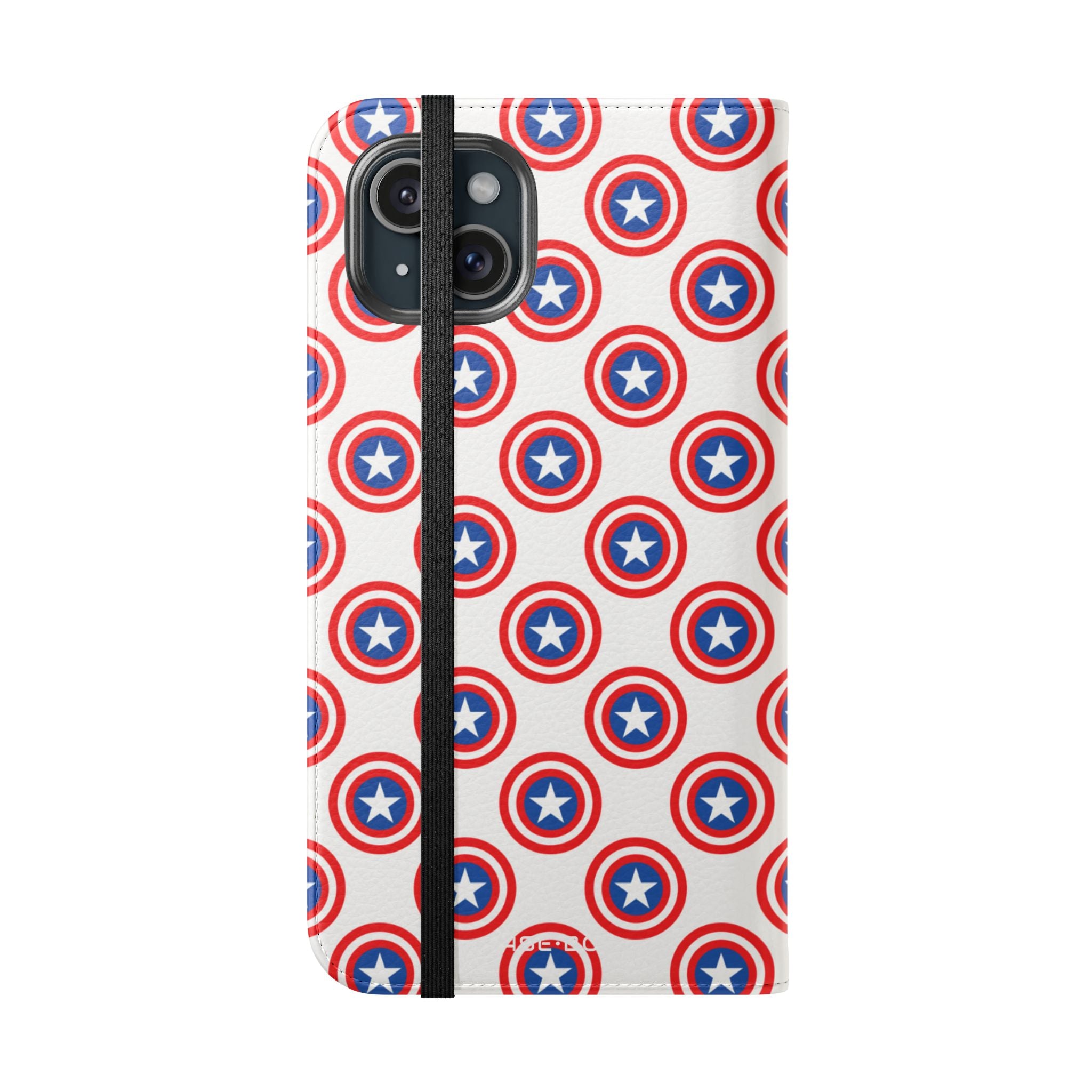 Star Shield Pattern - iPhone 15 Plus Case - Wallet