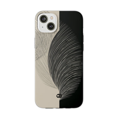 Beige Lite Phone Case for iPhone - Obsidian Cream Plume