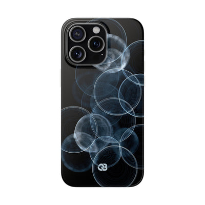 Blue Lite Phone Case for iPhone - Cyan Pulse Ripple