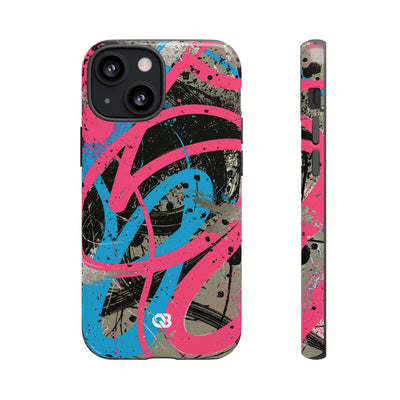 Cyber Splatter Flow · Tough Phone Case for iPhone · Pink