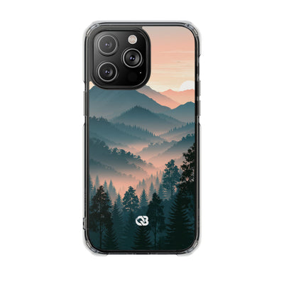 Teal Impact MagSafe Phone Case for iPhone - Alpine Teal Horizon