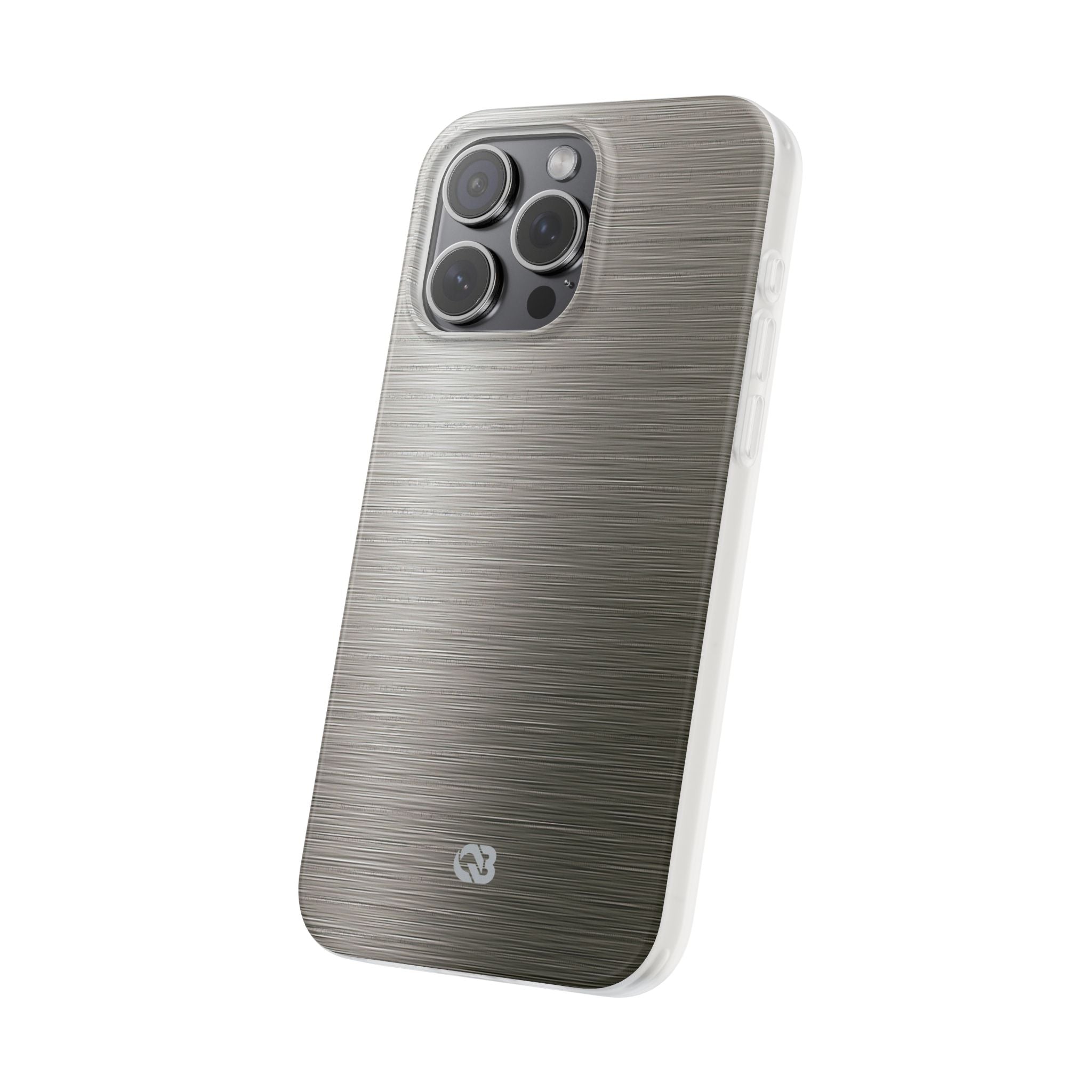 Grey Lite Phone Case for iPhone - Brushed Industrial Steel