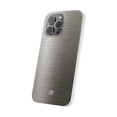 Grey Lite Phone Case for iPhone - Brushed Industrial Steel