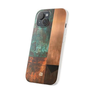 Teal Lite Phone Case for iPhone - Verdigris Copper Slab
