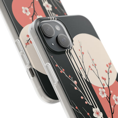 Black Lite Phone Case for iPhone - Kyoto Midnight Blossom