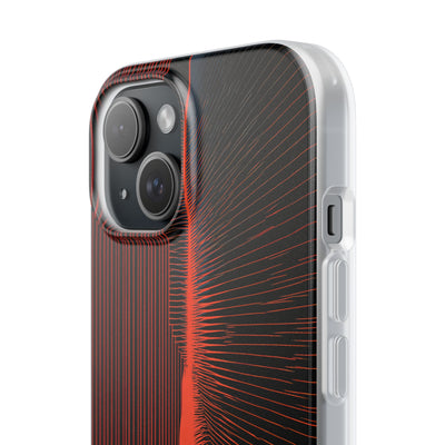 Red Lite Phone Case for iPhone - Crimson Frequency Pulse